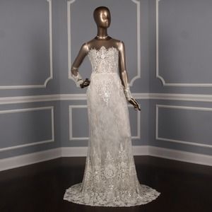 FRANCESCA MIRANDA Bridal Marianina Long Sleeve Wedding Dress Size 10